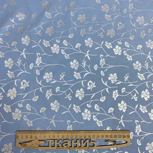 Тканина тік 100% поліестер (блакитний) (арт. 19324) квітковий (flora) тік блакитний ✔ Ціна від 58 грн → опт та роздріб