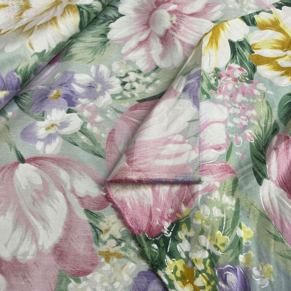 Ткань тик 100% хлопок (голубой) (арт. 10365) fauna & flora print голубой ✔ Цена от 132 грн → опт и розница