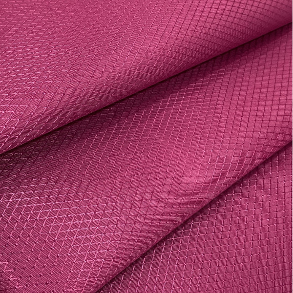 Ткань оксфорд 340D PU ромб темная малина (155 GSM)