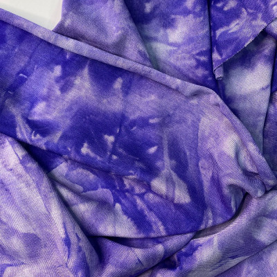 Трикотаж вискоза принт Tie dye (сирень) 2