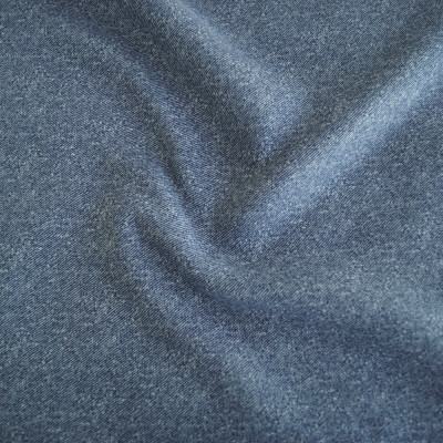 Трикотаж на меху DENIM принт (голубой)