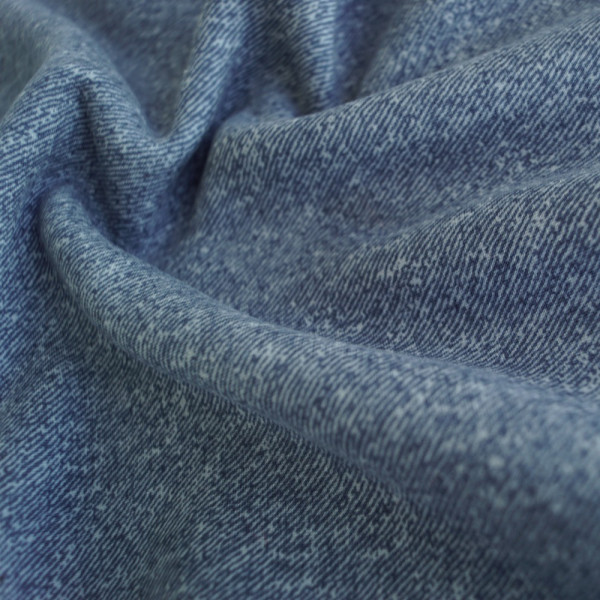 Ткань трикотаж на меху denim принт (голубой) (арт. 8049) однотонный голубой ✔ Цена от 260 грн → опт и розница