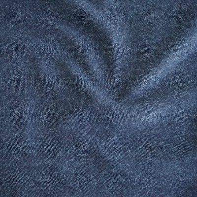 Трикотаж на хутрі DENIM принт (синій)