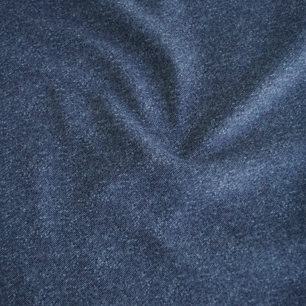 Трикотаж на меху DENIM принт (синий)