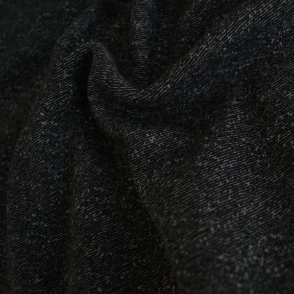 Ткань трикотаж на меху denim принт (черный) (арт. 8048) однотонный черный ✔ Цена от 260 грн → опт и розница