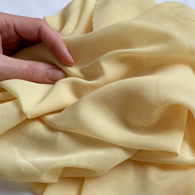 Шифон однотонный  светло-желтый (распродажа)