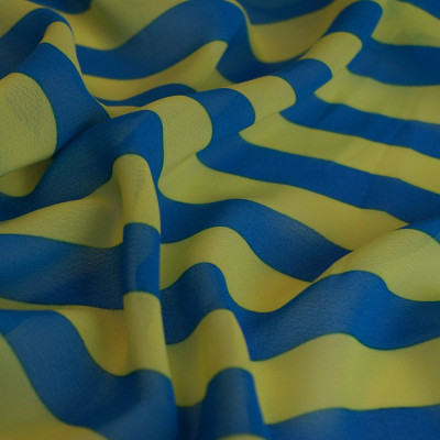 Шифон принт Украинская полоска ( 16 мм )