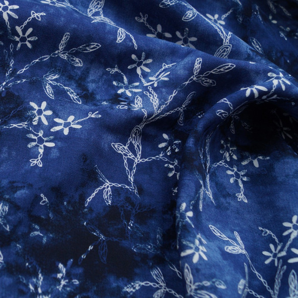 Ткань штапель принт (мелкие цвета) (арт. 6246) fauna & flora print синий ✔ Цена от 84 грн → опт и розница
