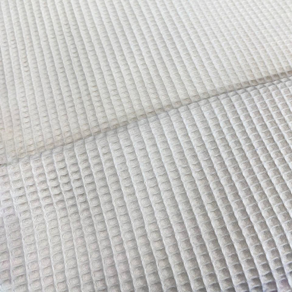 Вафельная ткань 300 GSM 180 см ширина (молочный)