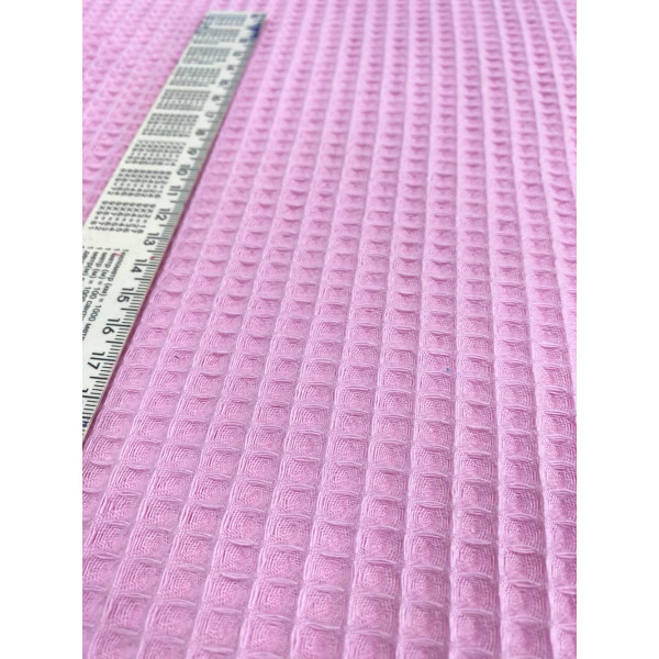 Вафельна тканина 300 GSM 180 см ширина (рожевий)