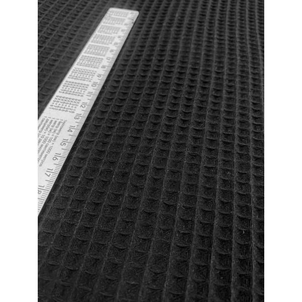 Вафельная ткань 300 GSM 180 см ширина (черный)